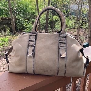 Liebeskind Beige Leather Satchel with Contrast Stitching